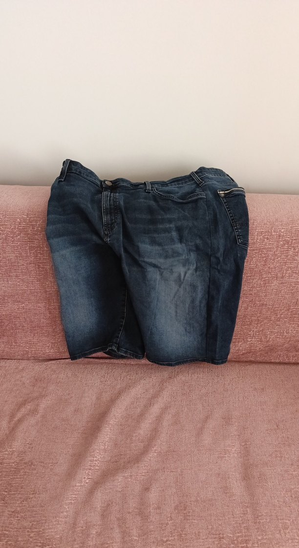 erkek mavi jeans kot şort - Görsel 2