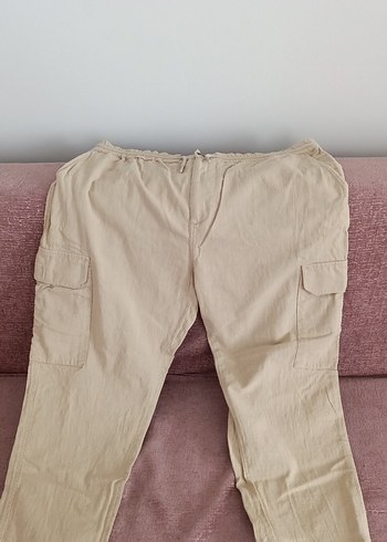 rahat kalıp gabardin erkek kargo pantolon - Görsel 5