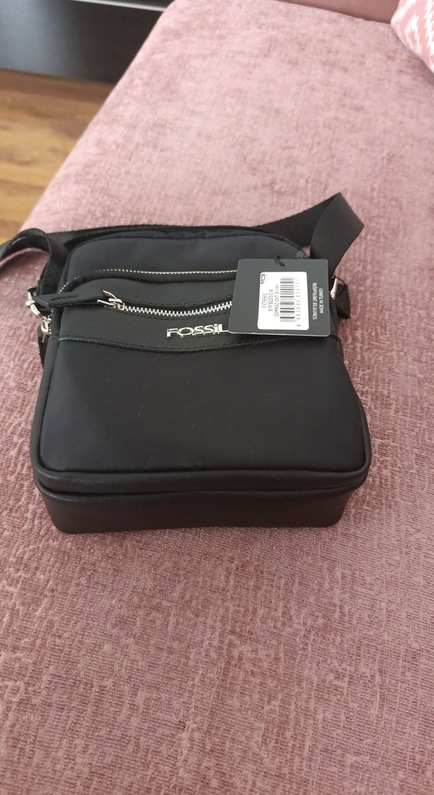 Fossil Siyah Fermuarlı erkek el /Çapraz Çanta - Görsel 2