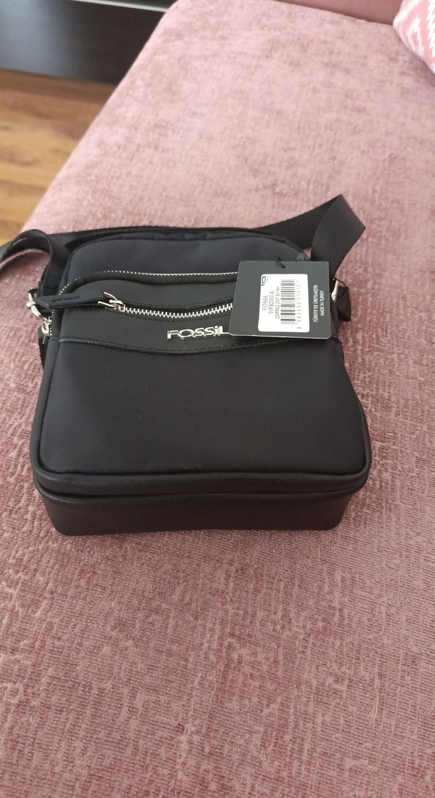 Fossil Siyah Fermuarlı erkek el /Çapraz Çanta - Görsel 3