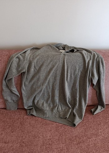3xl Beden Gri Erkek Keten Örgü Polo Kazak