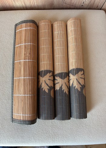 Bohem Tarzda Koyu Kahverengi Baskılı Amerikan Servis 4 adet - Görsel 5