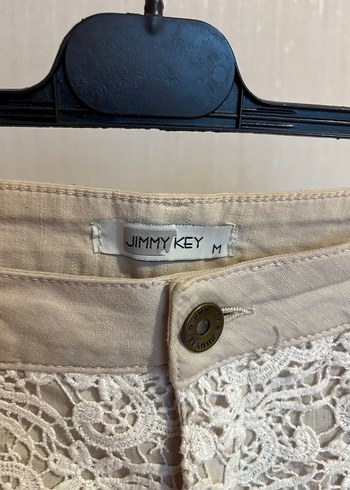 Dantel Detaylı Bohem Kadın Kot Şort - Görsel 2