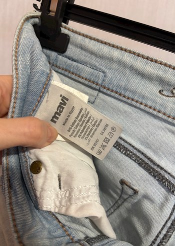 Kadın Mini Denim Şort - Gri Bej - Görsel 7