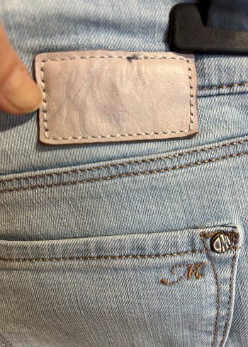 Kadın Mini Denim Şort - Gri Bej - Görsel 5