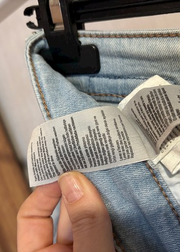 Kadın Mini Denim Şort - Gri Bej - Görsel 8