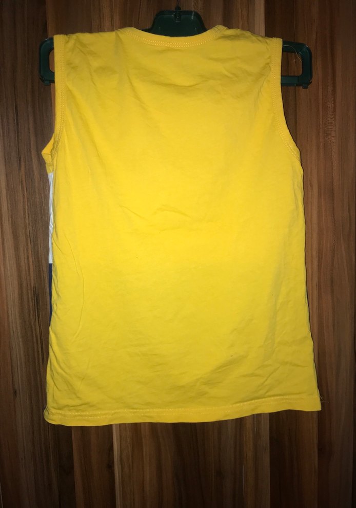 Sarı Baskılı Erkek Çocuk Kolsuz Tişört - Görsel 2