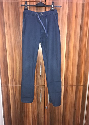 Lacivert Kemerli Erkek Çocuk Denim Pantolon