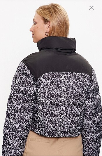 m Beden Calvin klein leopar desenli puffer mont