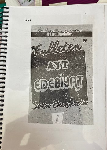 Rüştü bayındır AYT Edebiyat Soru Bankası