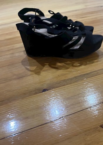 Siyah Minimalist Platform Topuklu Kadın Ayakkabı - Görsel 4