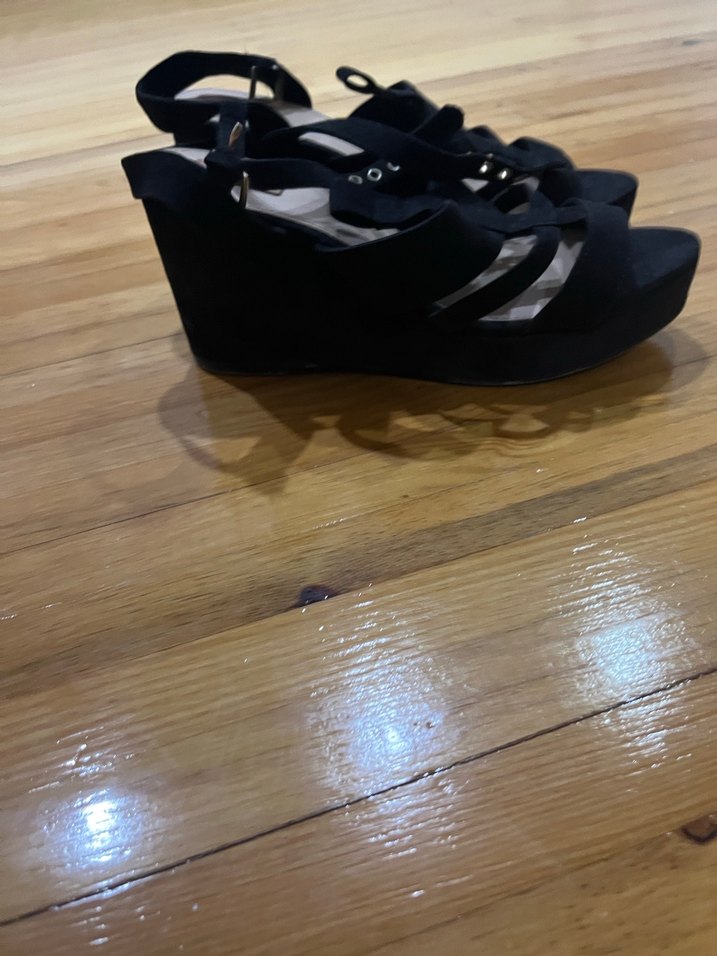 Siyah Minimalist Platform Topuklu Kadın Ayakkabı - Görsel 4