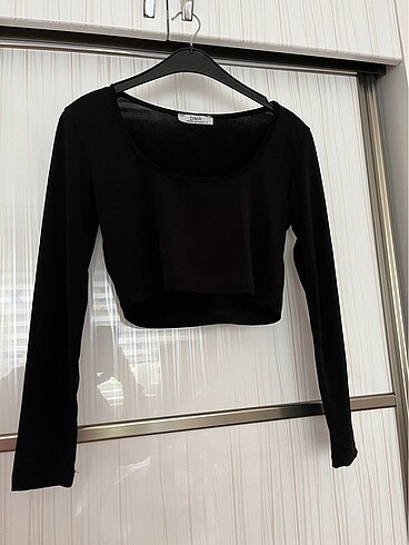 Crop uzun kollu
