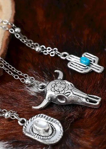 Siyah Gotik Deri Bileklik Seti - Görsel 5