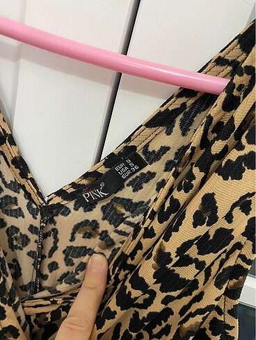 s Beden Leopar elbise