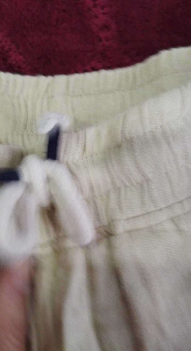 Bej Keten Rahat Kesim Mini Şort - Görsel 3