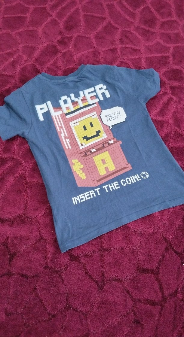 Baskılı Mavi Erkek Çocuk Tişörtü - Görsel 2