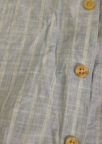 Erkek Çocuk mavi Keten Düğmeli Gömlek - Görsel 3