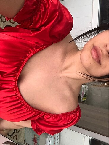 l Beden kırmızı elbise