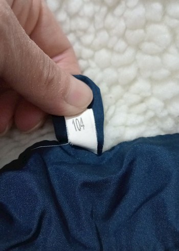 Kapüşonlu Kürklü Mavi Erkek Çocuk Mont - Görsel 4