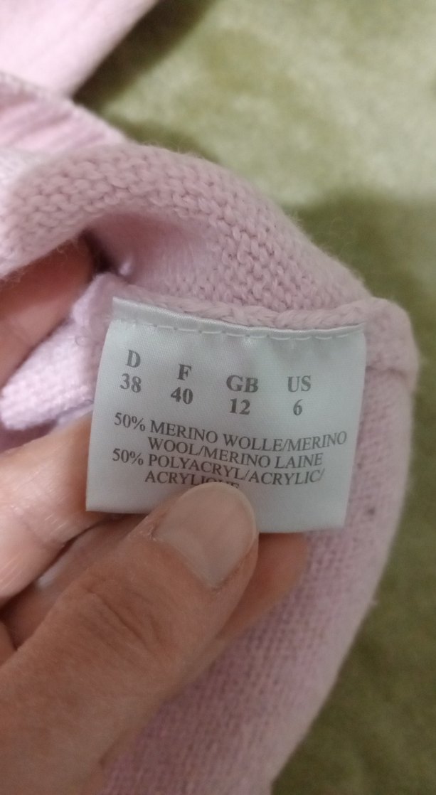 Pembe Triko Boğazlı Kadın Kazak - Görsel 3