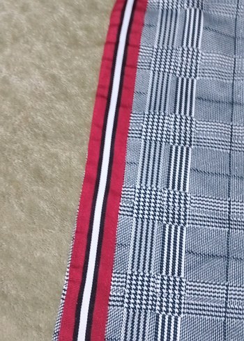 Gri Çizgili Kadın Streetwear Pantolon - Görsel 3