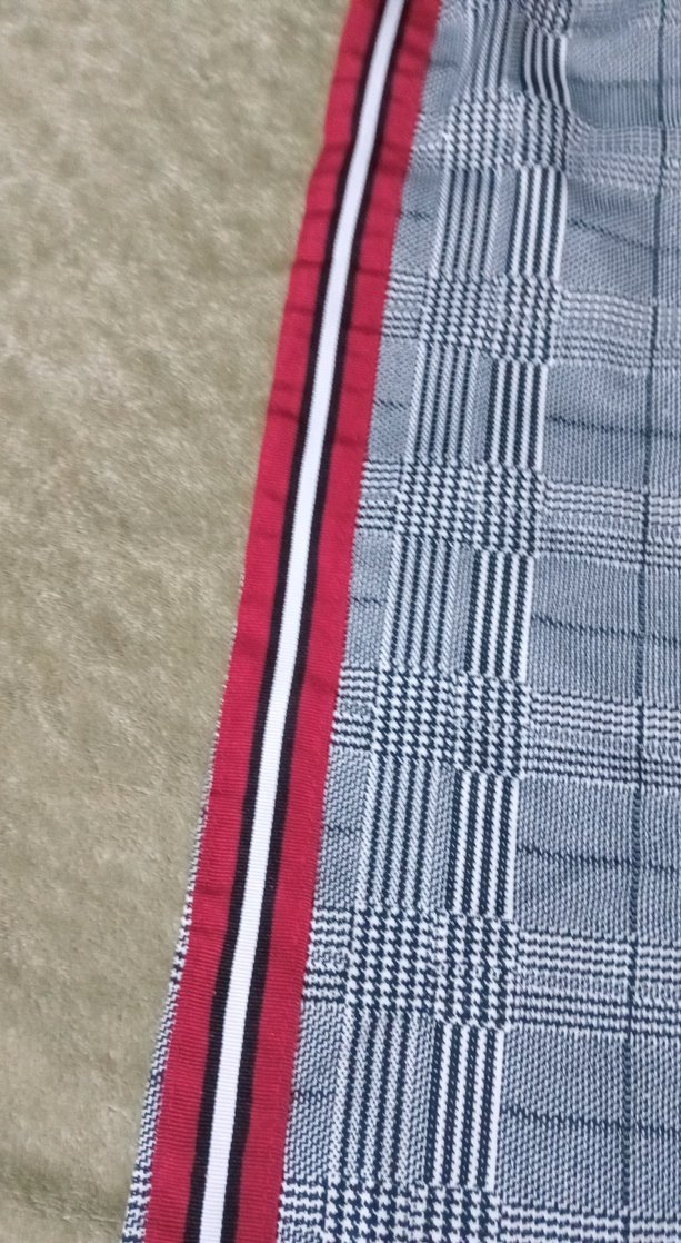 Gri Çizgili Kadın Streetwear Pantolon - Görsel 3