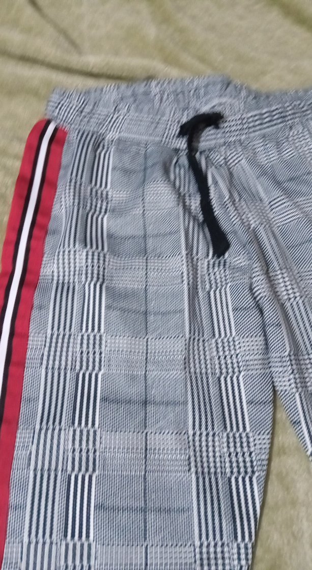 Gri Çizgili Kadın Streetwear Pantolon - Görsel 2