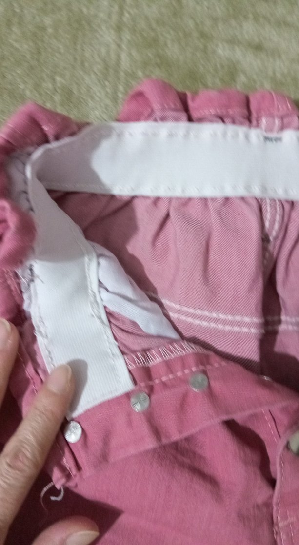 Düğmeli Pembe Yüksek Bel Mini Şort - Görsel 3