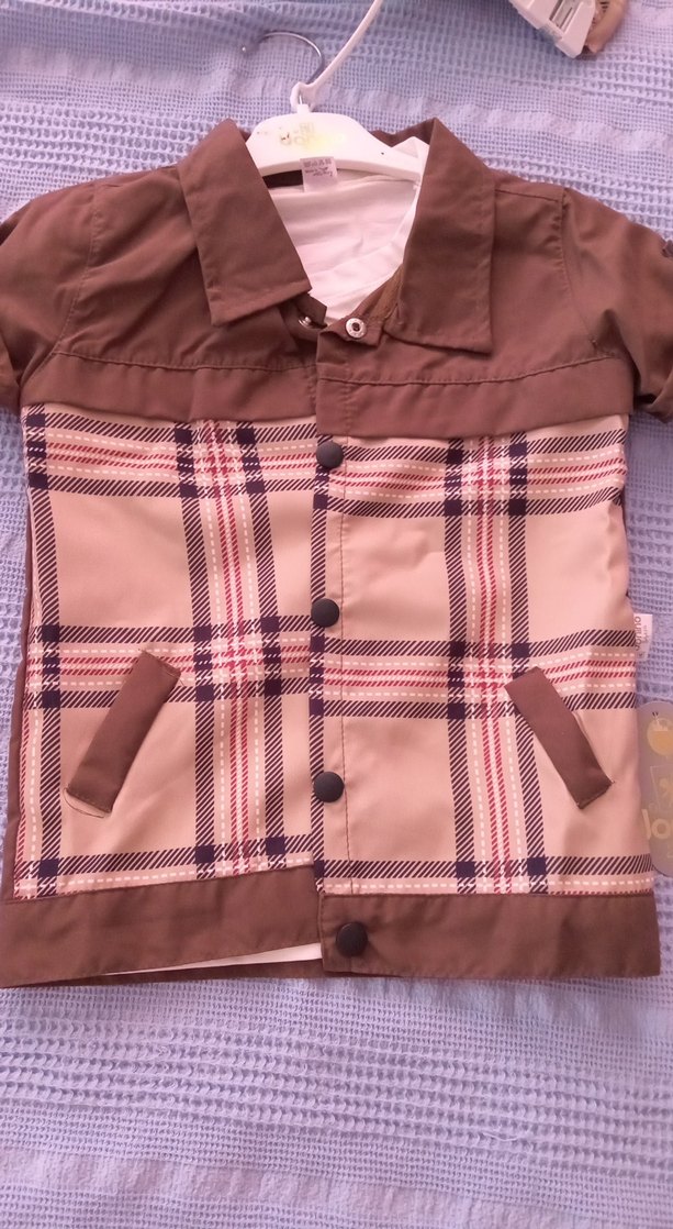 Erkek Kısa Kollu Kahverengi Takım - Görsel 3