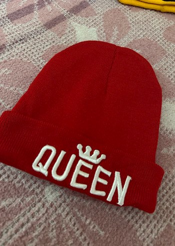 Kırmızı Örgü Queen Kadın Bere - Görsel 3