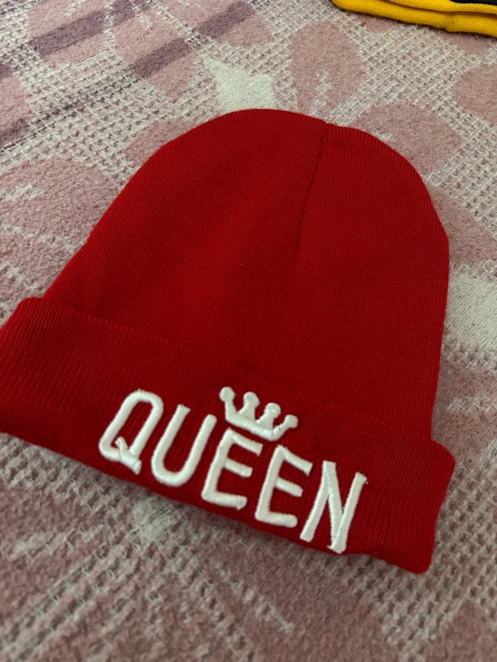 Kırmızı Örgü Queen Kadın Bere - Görsel 3