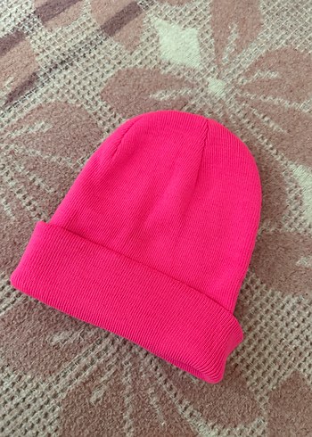 Pembe Örgü Kadın Bere - Görsel 2