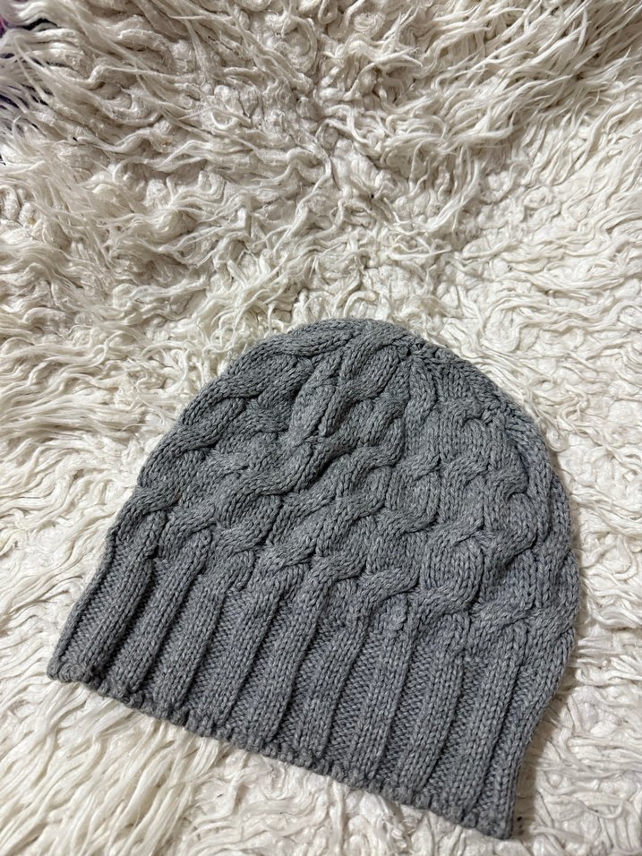 Gri Örgü Kadın Bere - Görsel 2