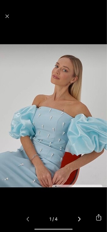BERNİCE DRESS BEBE MAVİSİ İNCİ ELBİSE