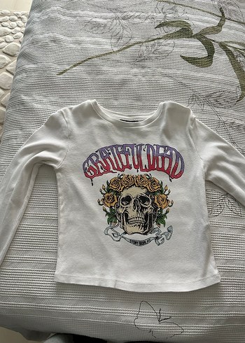 Kız Çocuk Gri Baskılı Uzun Kollu Tişört - Görsel 2