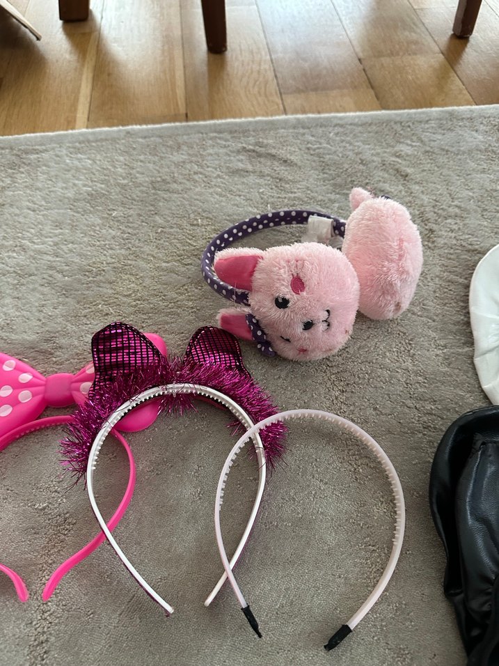 Pembe Nakışlı Rock Punk Fiyonklu Saç Bantları - Görsel 2