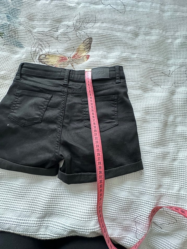 çocuk Siyah Mini Denim Şort - Görsel 4