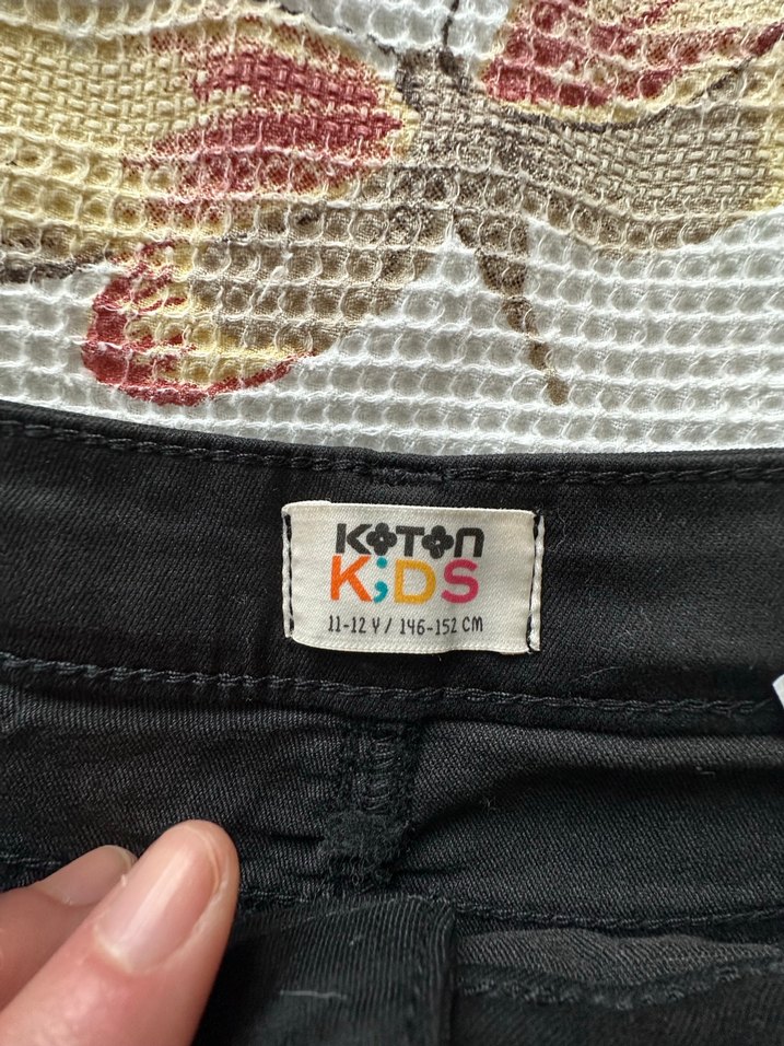 çocuk Siyah Mini Denim Şort - Görsel 5