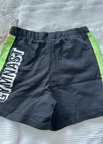 Kızlar için elastik bel baskılı pembe şort - Görsel 3