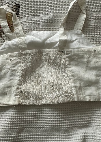 Nakışlı Beyaz çocuk crop - Görsel 2