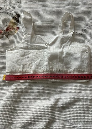 Nakışlı Beyaz çocuk crop - Görsel 4