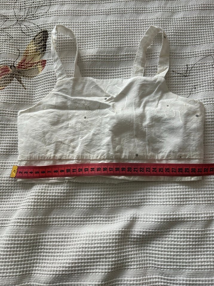 Nakışlı Beyaz çocuk crop - Görsel 4