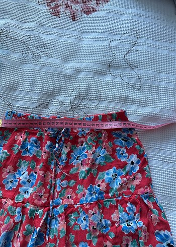 Renkli Çiçekli Volanlı Mini Etek - Görsel 3