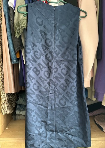 Gri V Yakalı Midi Elbise - Görsel 2