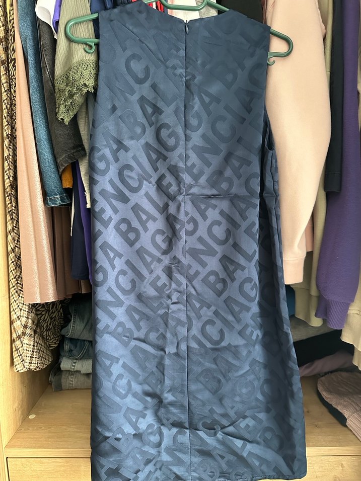 Gri V Yakalı Midi Elbise - Görsel 2