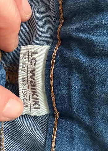 Düğmeli Mavi Denim Midi Pantolon - Görsel 3