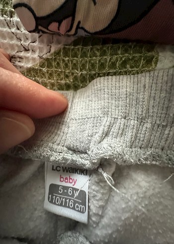 Gri kız çocuk Keten Salaş Eşofman Altı - Görsel 3