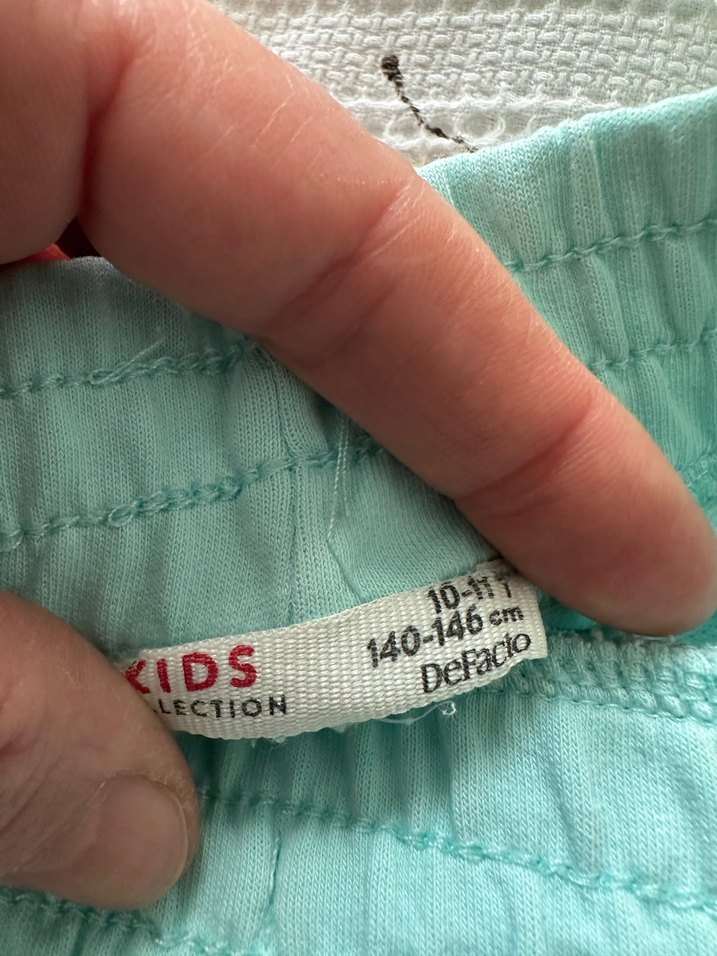 Turkuaz Pamuklu Mini Şort - Görsel 4