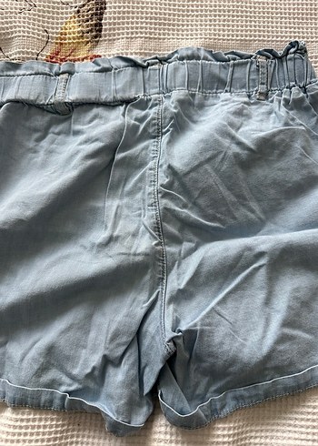 Gri Bel Kemerli kız şort - Görsel 3